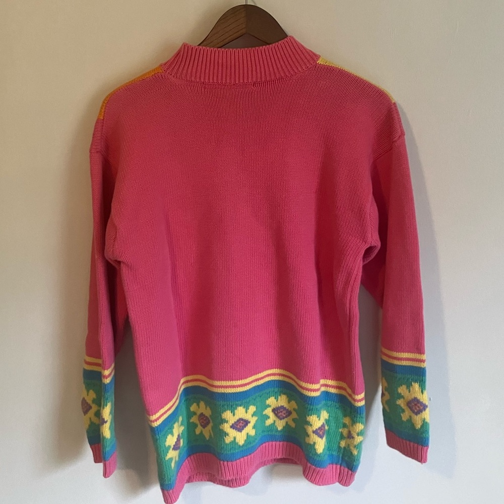 Vintage Pink Cotton Sweater - Picture 3 of 5